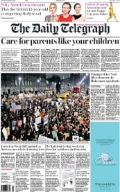 The Daily Telegraph () Newspaper Front Page for 31 January 2017