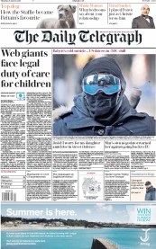 The Daily Telegraph () Newspaper Front Page for 31 January 2019
