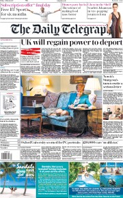 The Daily Telegraph () Newspaper Front Page for 31 March 2017