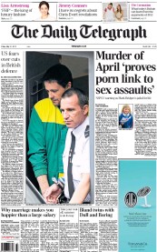 The Daily Telegraph () Newspaper Front Page for 31 May 2013