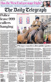 The Daily Telegraph () Newspaper Front Page for 31 May 2022