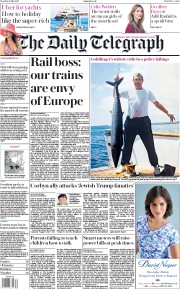 The Daily Telegraph () Newspaper Front Page for 31 July 2018
