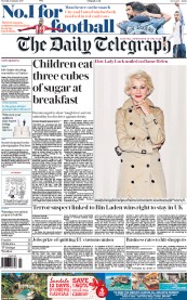 The Daily Telegraph () Newspaper Front Page for 3 January 2017