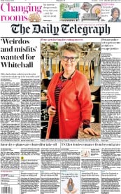 The Daily Telegraph () Newspaper Front Page for 3 January 2020