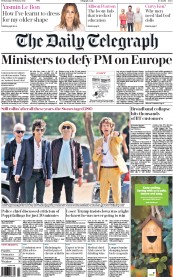 The Daily Telegraph () Newspaper Front Page for 3 February 2016