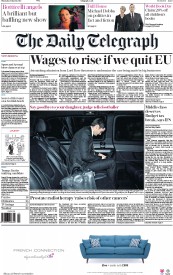 The Daily Telegraph () Newspaper Front Page for 3 March 2016