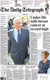 The Daily Telegraph () Newspaper Front Page for 3 May 2013