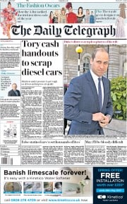 The Daily Telegraph () Newspaper Front Page for 3 May 2017