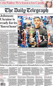 The Daily Telegraph () Newspaper Front Page for 3 May 2022