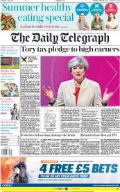 The Daily Telegraph () Newspaper Front Page for 3 June 2017