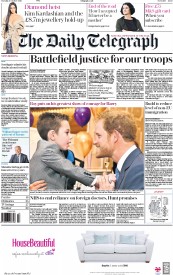The Daily Telegraph () Newspaper Front Page for 4 October 2016