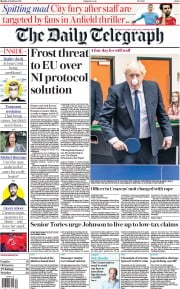 The Daily Telegraph () Newspaper Front Page for 4 October 2021