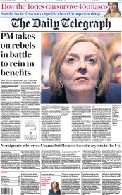The Daily Telegraph () Newspaper Front Page for 4 October 2022