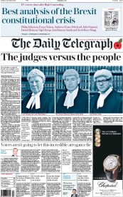 The Daily Telegraph () Newspaper Front Page for 4 November 2016