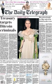 The Daily Telegraph () Newspaper Front Page for 4 December 2017