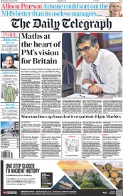 The Daily Telegraph () Newspaper Front Page for 4 January 2023