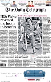The Daily Telegraph () Newspaper Front Page for 4 February 2015