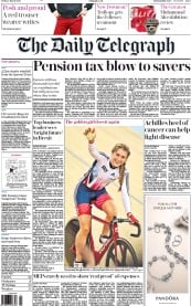 The Daily Telegraph () Newspaper Front Page for 4 March 2016