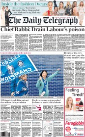 The Daily Telegraph () Newspaper Front Page for 4 May 2016