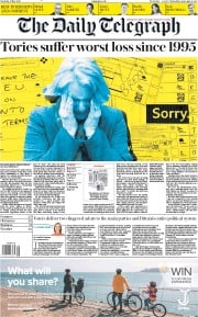 The Daily Telegraph () Newspaper Front Page for 4 May 2019