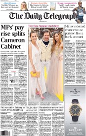 The Daily Telegraph () Newspaper Front Page for 4 June 2015