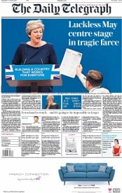 The Daily Telegraph () Newspaper Front Page for 5 October 2017