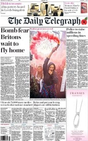 The Daily Telegraph () Newspaper Front Page for 5 November 2015