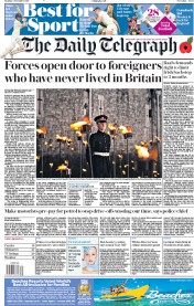 The Daily Telegraph () Newspaper Front Page for 5 November 2018
