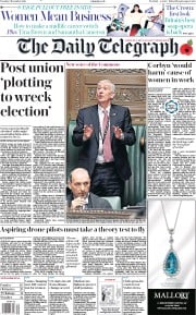 The Daily Telegraph () Newspaper Front Page for 5 November 2019