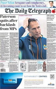 The Daily Telegraph () Newspaper Front Page for 5 November 2021
