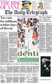 The Daily Telegraph () Newspaper Front Page for 5 December 2019