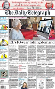 The Daily Telegraph () Newspaper Front Page for 5 December 2020