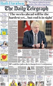The Daily Telegraph () Newspaper Front Page for 5 January 2021