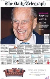 The Daily Telegraph () Newspaper Front Page for 5 May 2017