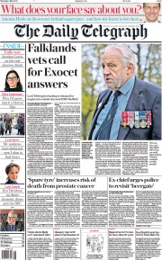 The Daily Telegraph () Newspaper Front Page for 5 May 2022