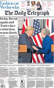 The Daily Telegraph () Newspaper Front Page for 5 June 2019