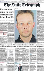 The Daily Telegraph () Newspaper Front Page for 5 June 2020