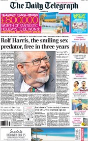 The Daily Telegraph () Newspaper Front Page for 5 July 2014