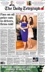 The Daily Telegraph () Newspaper Front Page for 6 November 2014