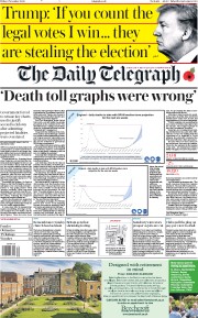 The Daily Telegraph () Newspaper Front Page for 6 November 2020