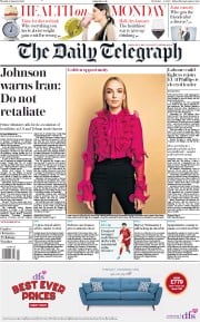 The Daily Telegraph () Newspaper Front Page for 6 January 2020