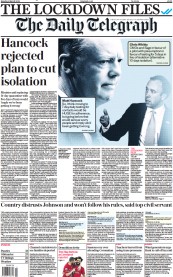 The Daily Telegraph () Newspaper Front Page for 6 March 2023