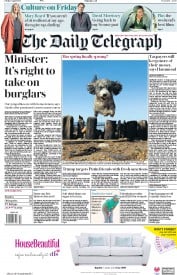 The Daily Telegraph () Newspaper Front Page for 6 April 2018