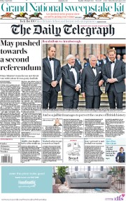The Daily Telegraph () Newspaper Front Page for 6 April 2019