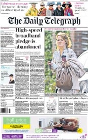 The Daily Telegraph () Newspaper Front Page for 6 May 2016