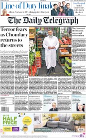The Daily Telegraph () Newspaper Front Page for 6 May 2019
