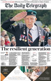 The Daily Telegraph () Newspaper Front Page for 6 June 2019