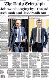 The Daily Telegraph () Newspaper Front Page for 6 July 2022