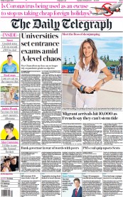 The Daily Telegraph () Newspaper Front Page for 6 August 2021