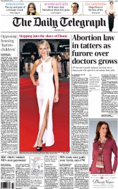 The Daily Telegraph () Newspaper Front Page for 6 September 2013